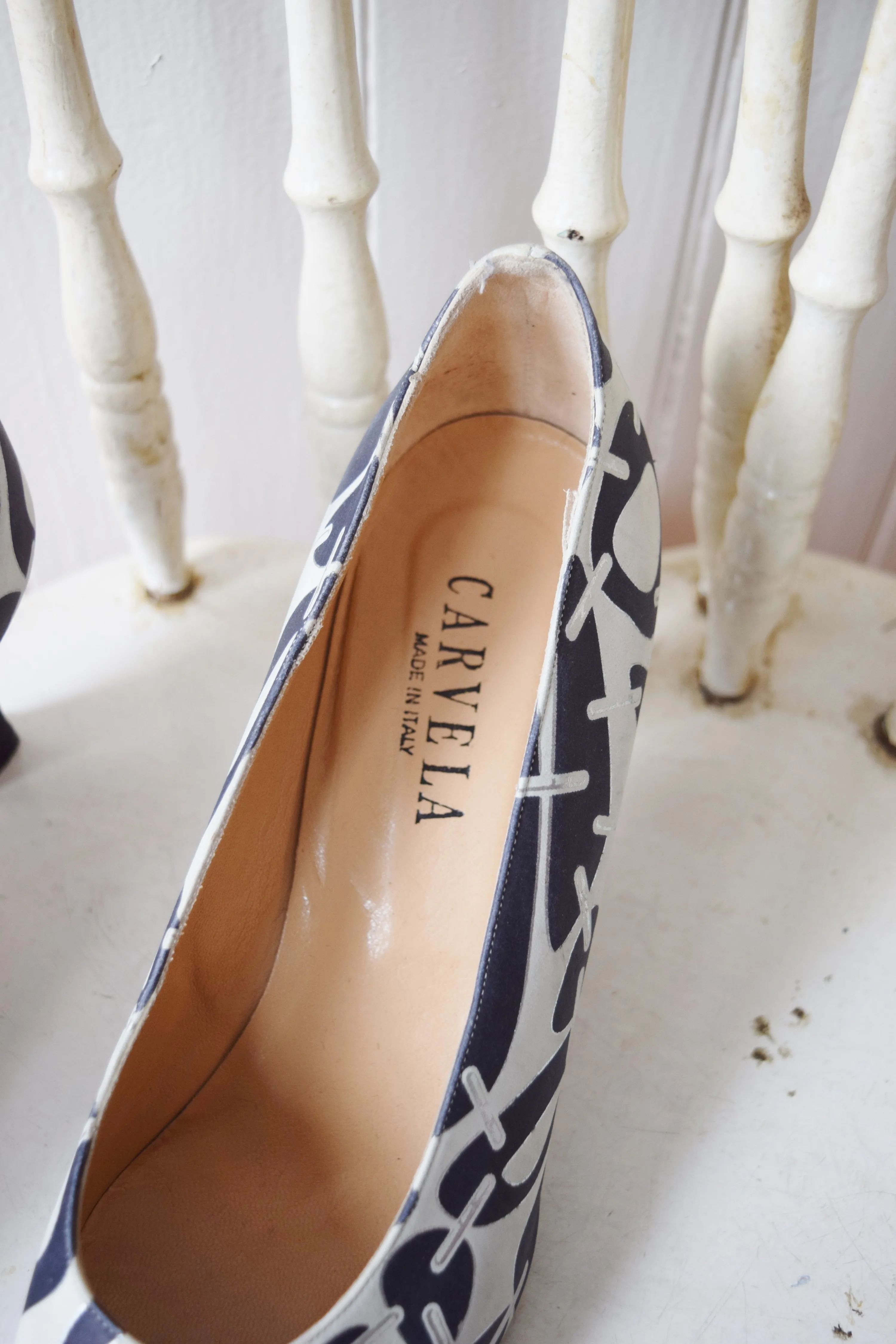 1980s Italian Leather Heels | EU 39.5 | US 8.5
