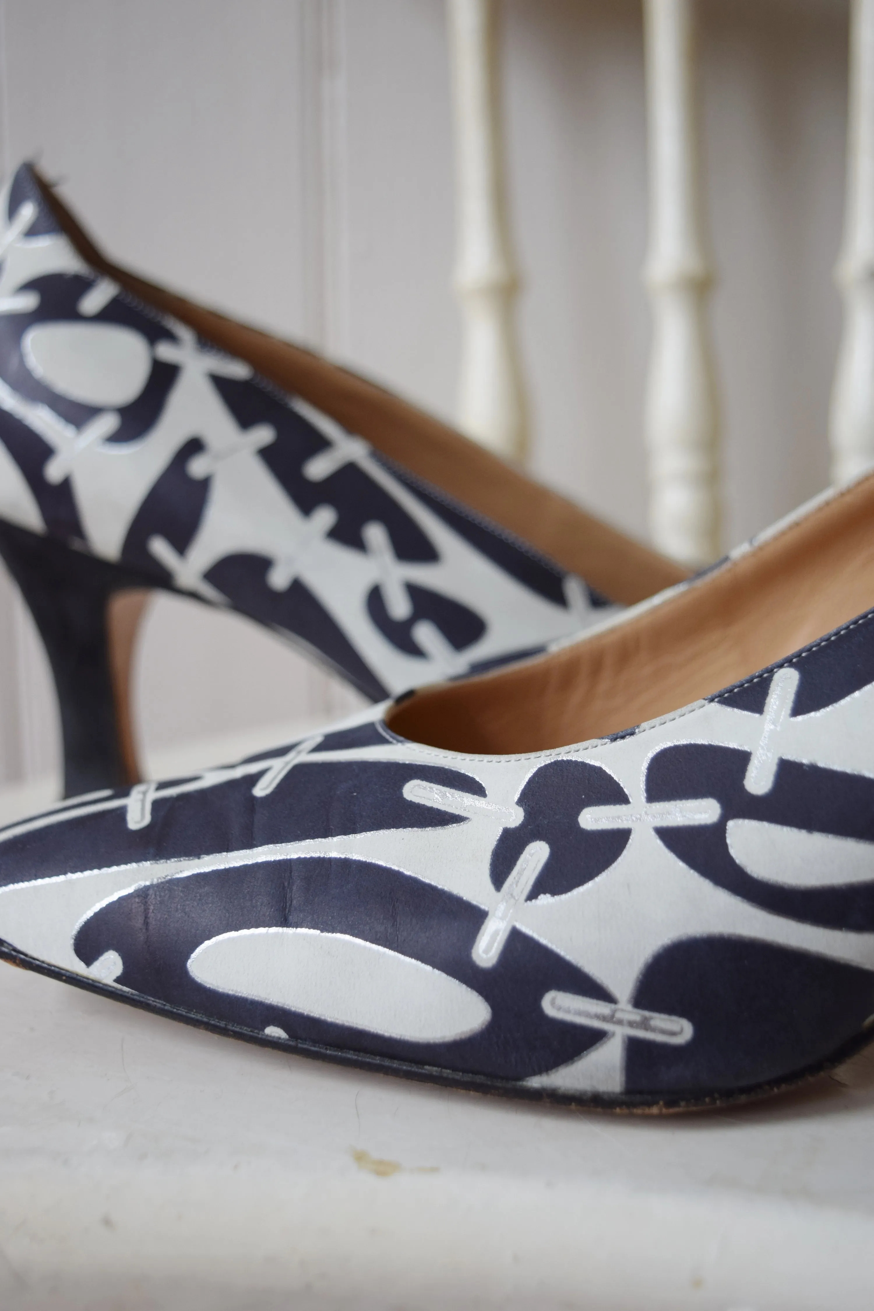 1980s Italian Leather Heels | EU 39.5 | US 8.5