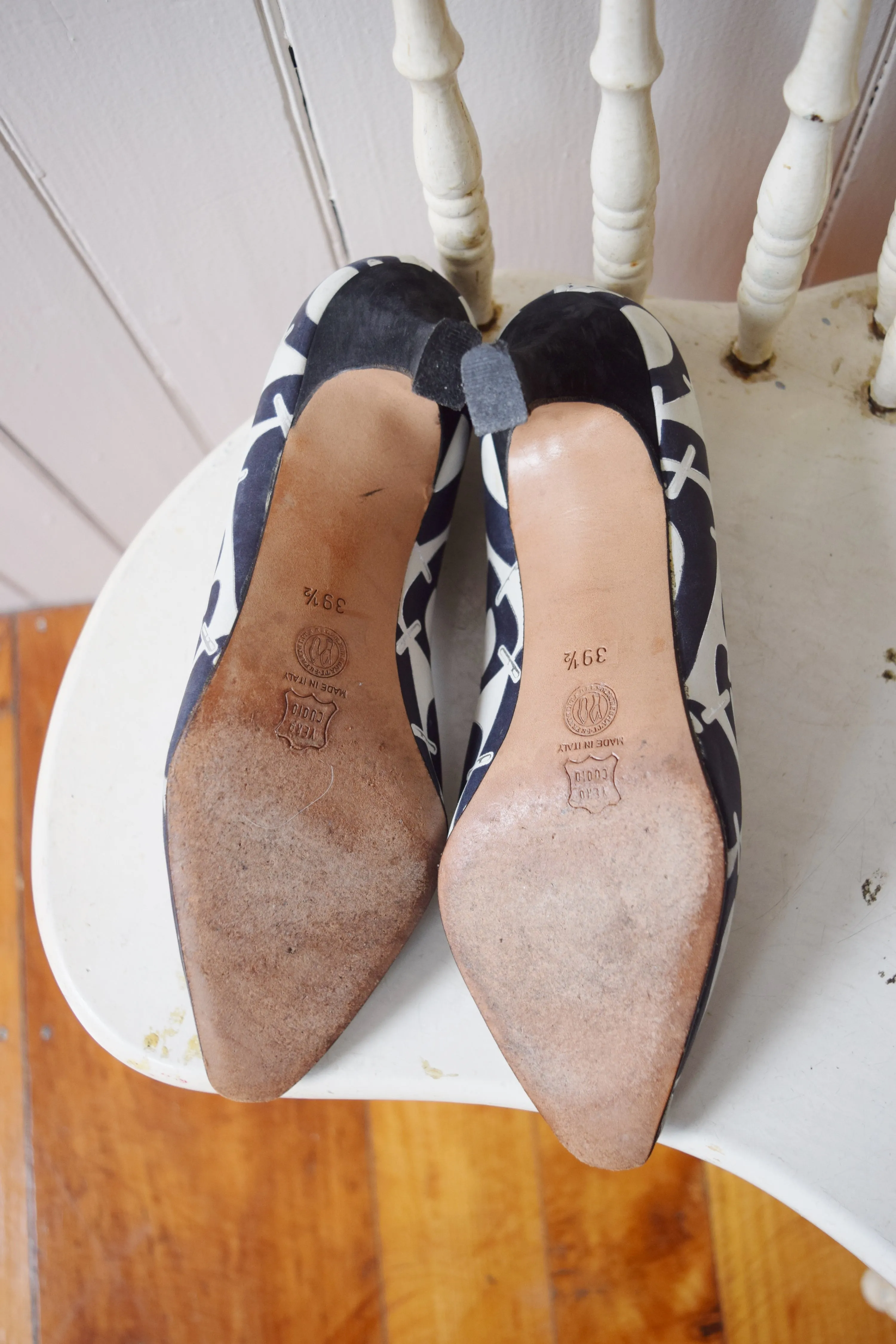 1980s Italian Leather Heels | EU 39.5 | US 8.5