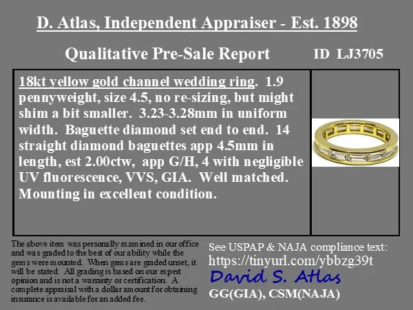 2.00ctw Baguette Cut Diamond Eternity Band