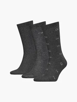 3 Pack Crew Socks Gift Set Grey