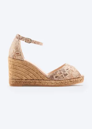 Aiguafreda Limited Edition Canvas Espadrille Sandal Wedges