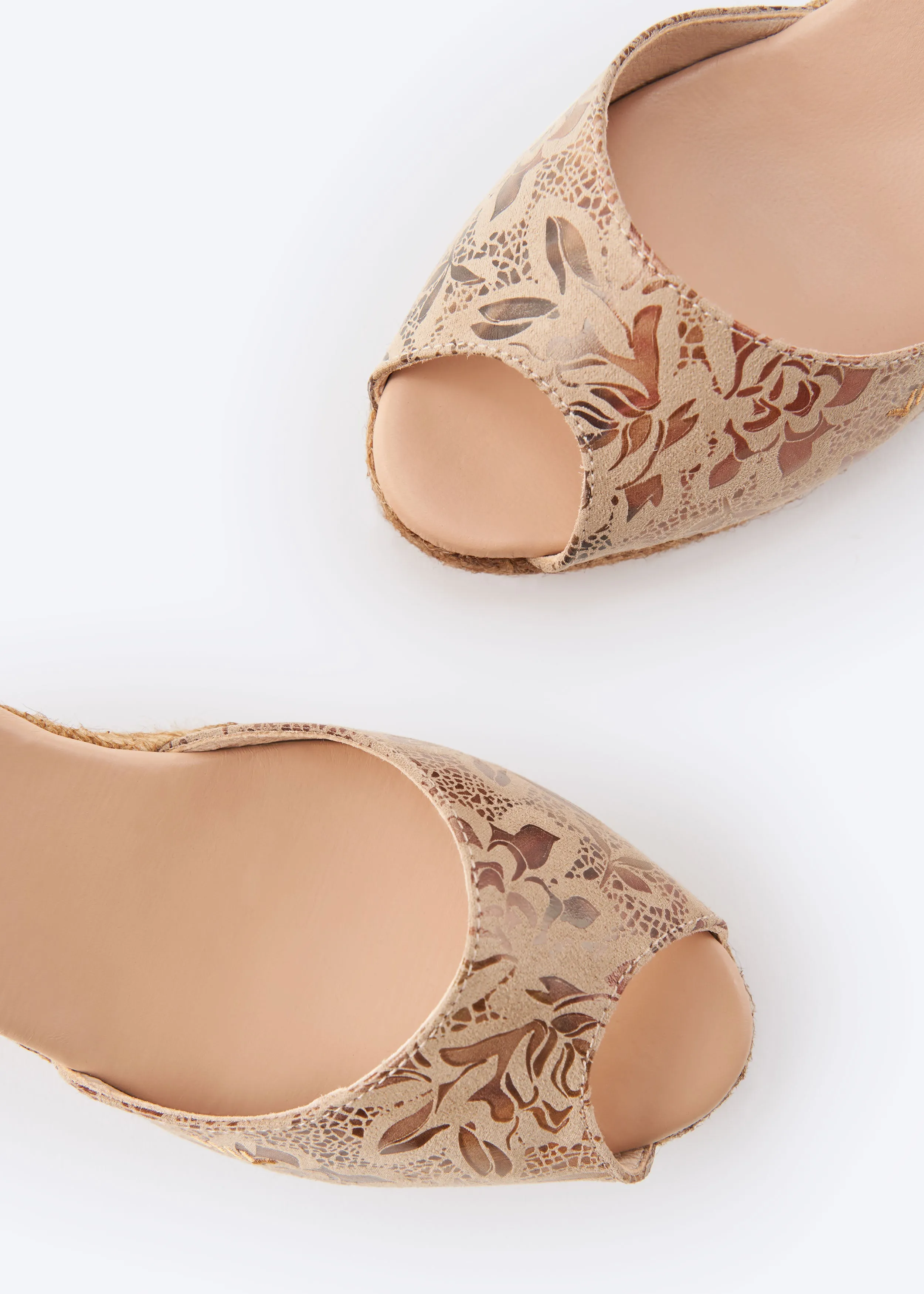 Aiguafreda Limited Edition Canvas Espadrille Sandal Wedges