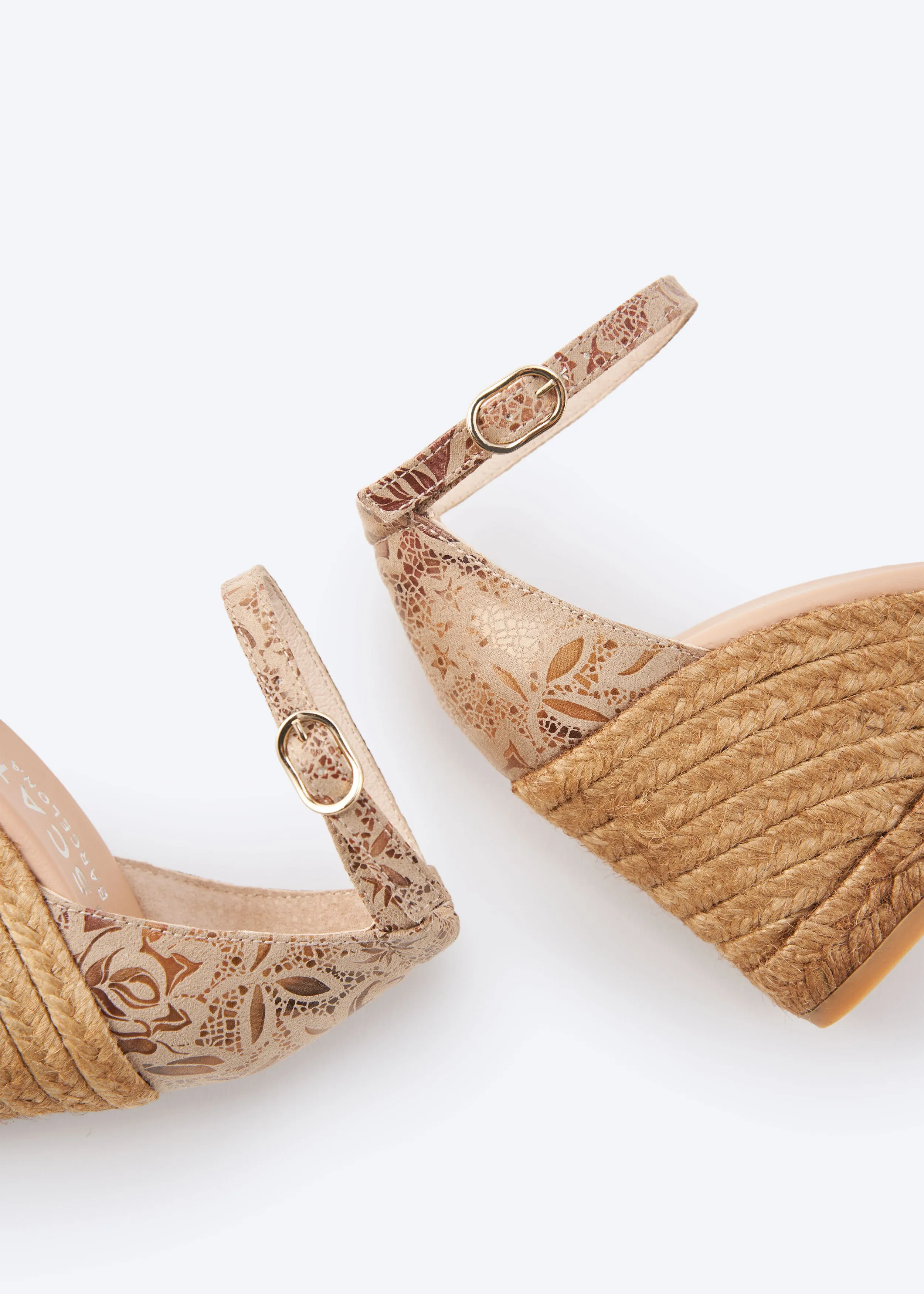 Aiguafreda Limited Edition Canvas Espadrille Sandal Wedges