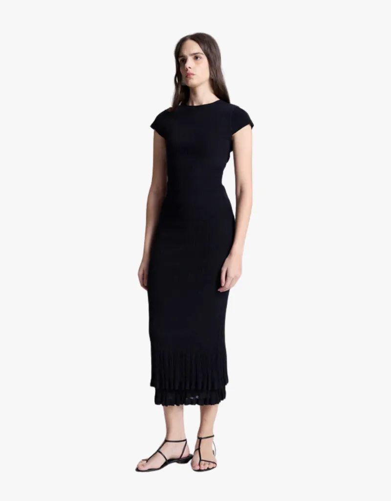 A.L.C. Sam Fine Cotton Knit Top in Black