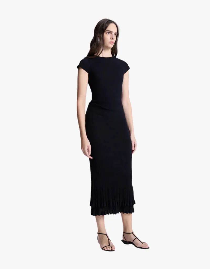 A.L.C. Sam Fine Cotton Knit Top in Black