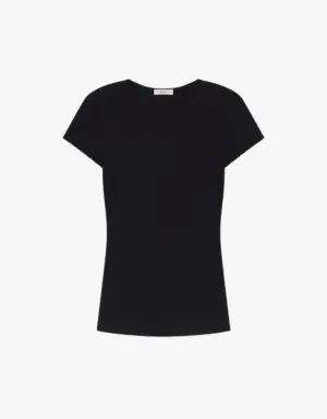 A.L.C. Sam Fine Cotton Knit Top in Black