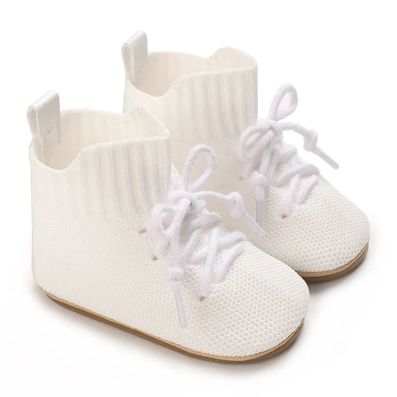 Baby Boys Soft Anti-Slip Sole High Tops Ankle Sneakers Fast Walkers