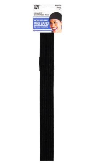 Beauty Town Rubber Weaved Non-Slip Grip Wig Band (1") 02226
