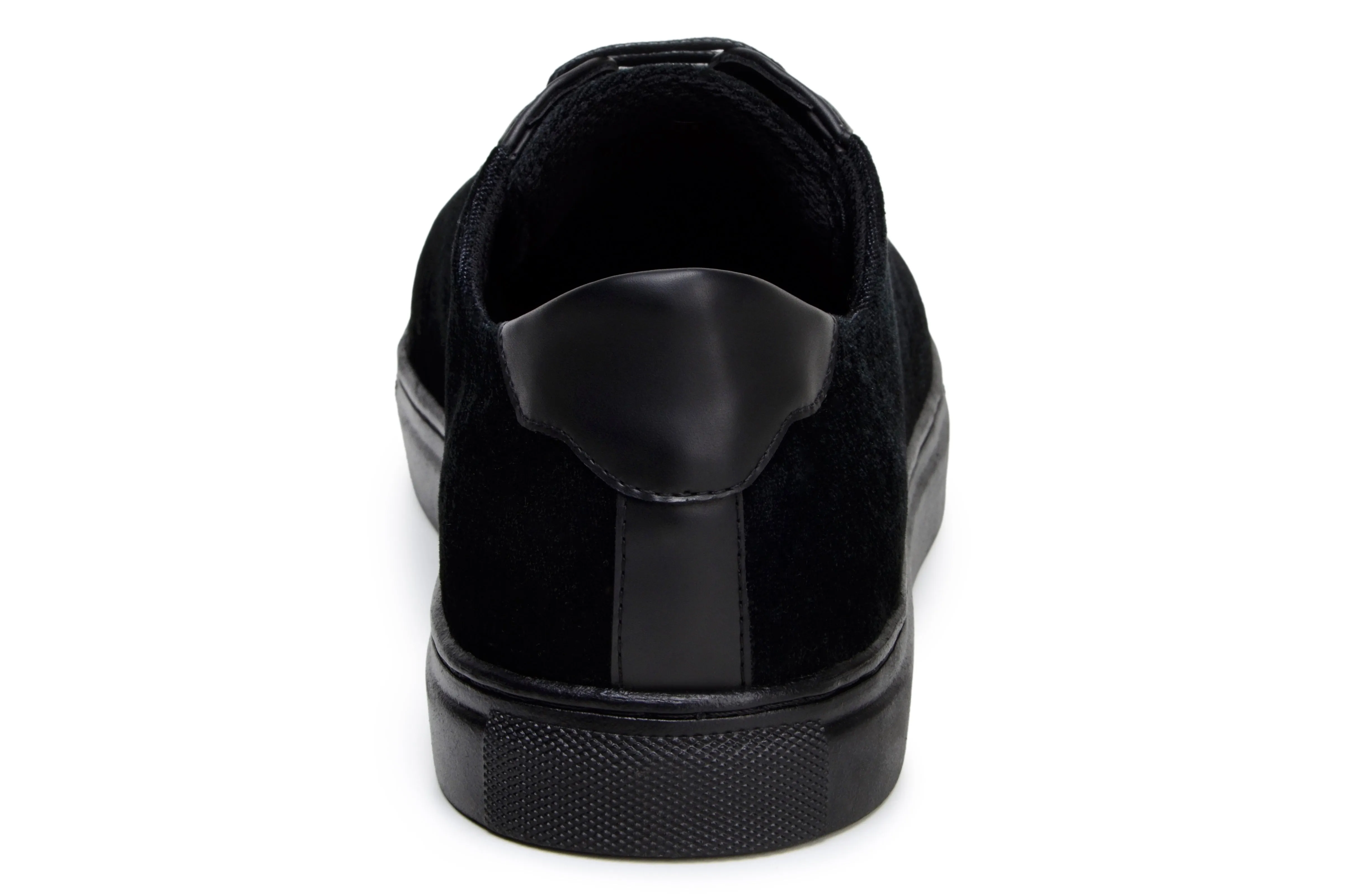 Belvedere Prince in Black Velvet & Polished Leather Formal Sneakers