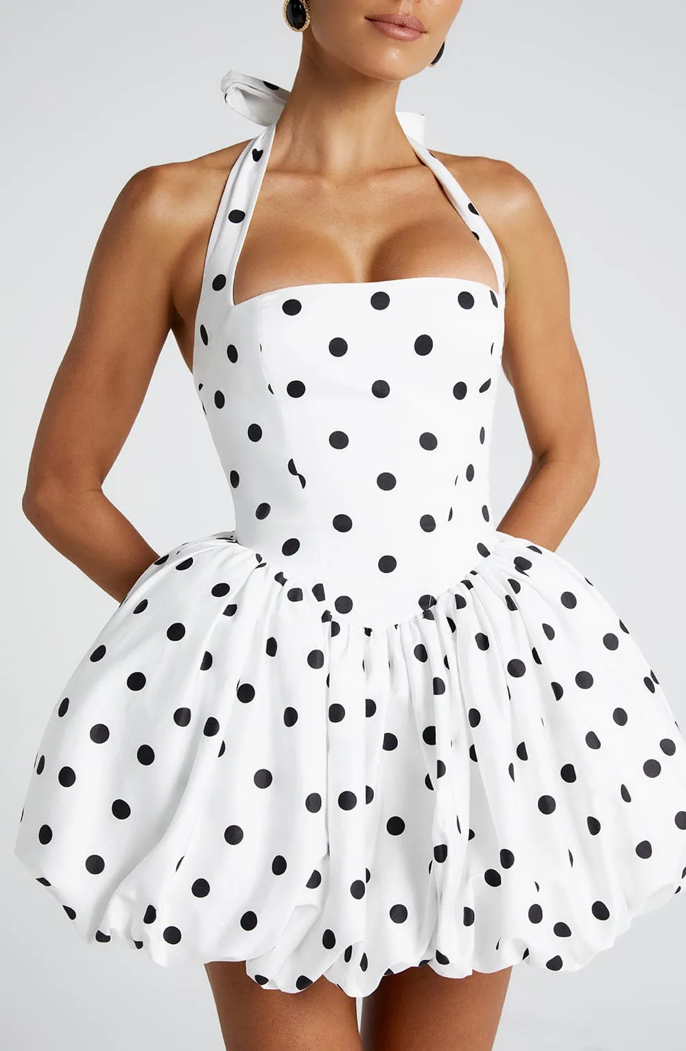 Berta mini dress - black dotted