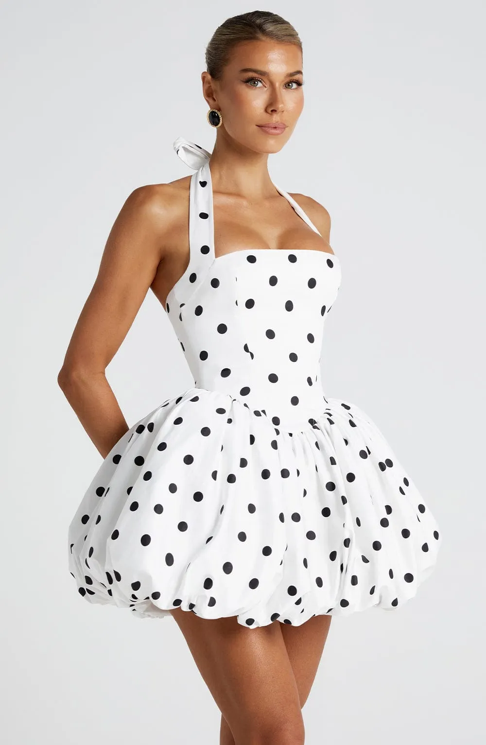 Berta mini dress - black dotted