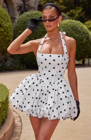 Berta mini dress - black dotted