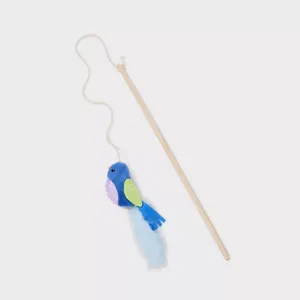 Bird with Long Feather Tail Cat Wand Toy - Boots & Barkley™