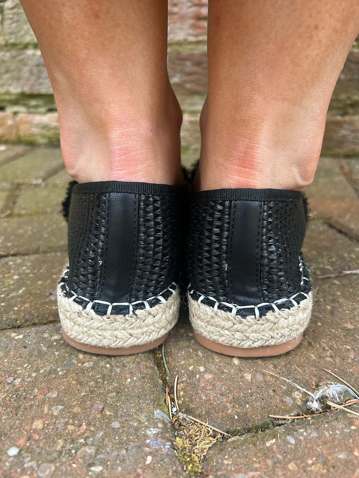 Black Chain Espadrille Shoes