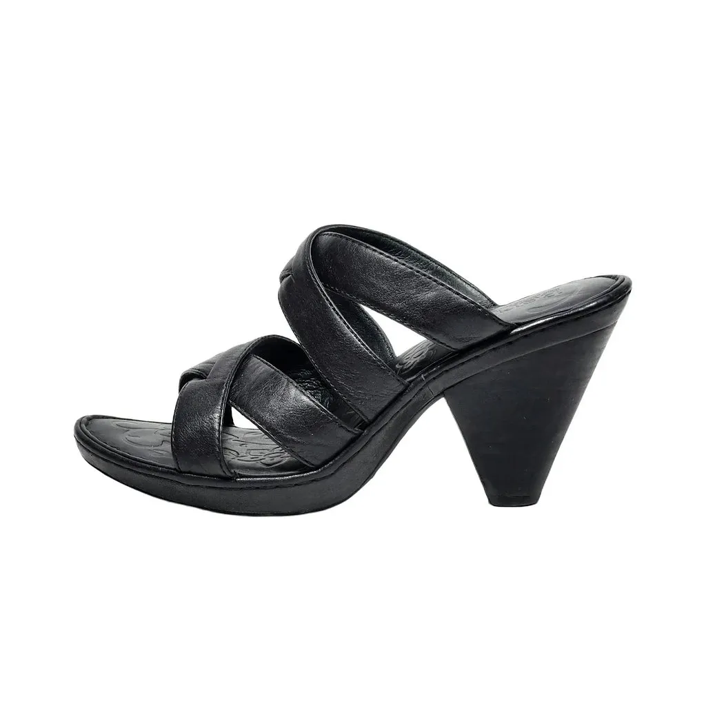 Born High-Heel Sandals Leather Black Colour For Women