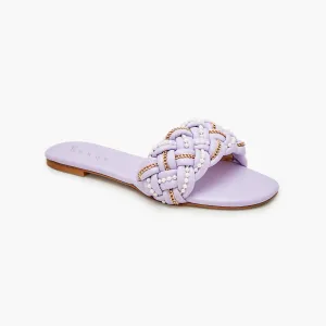 Braided Puffy Slides