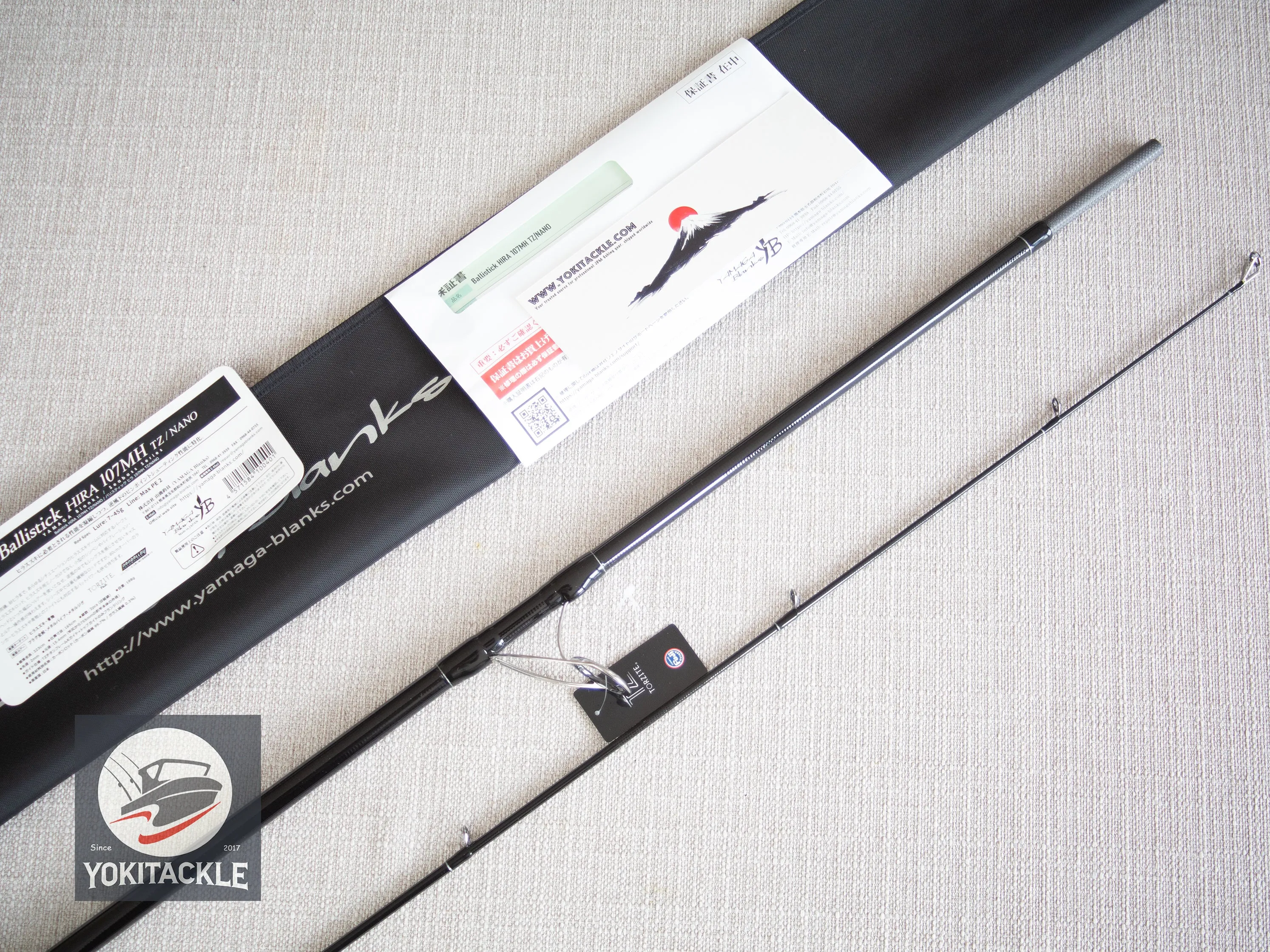 Brand New YAMAGA Blanks Ballistick HIRA TZ NANO 107MH Spinning Rod