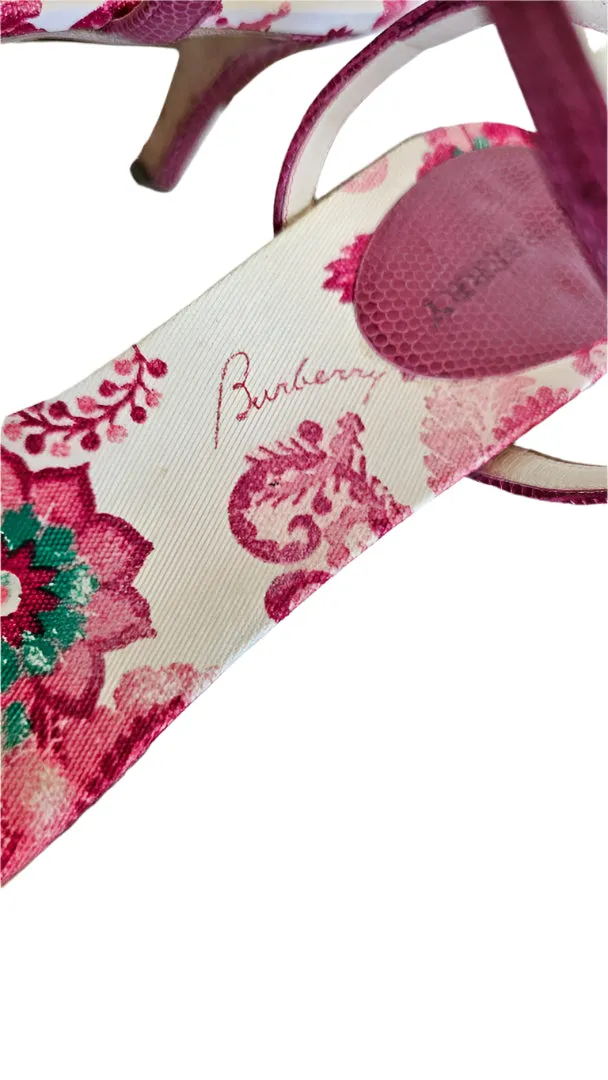 burberry floral kitten heels (size 8.5)