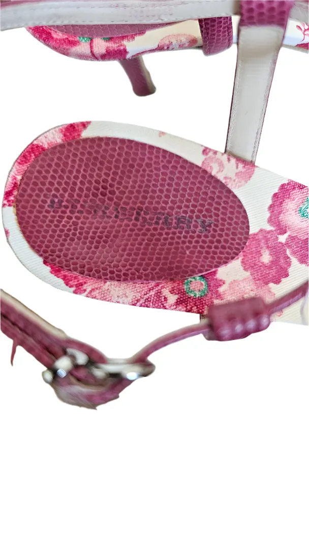 burberry floral kitten heels (size 8.5)