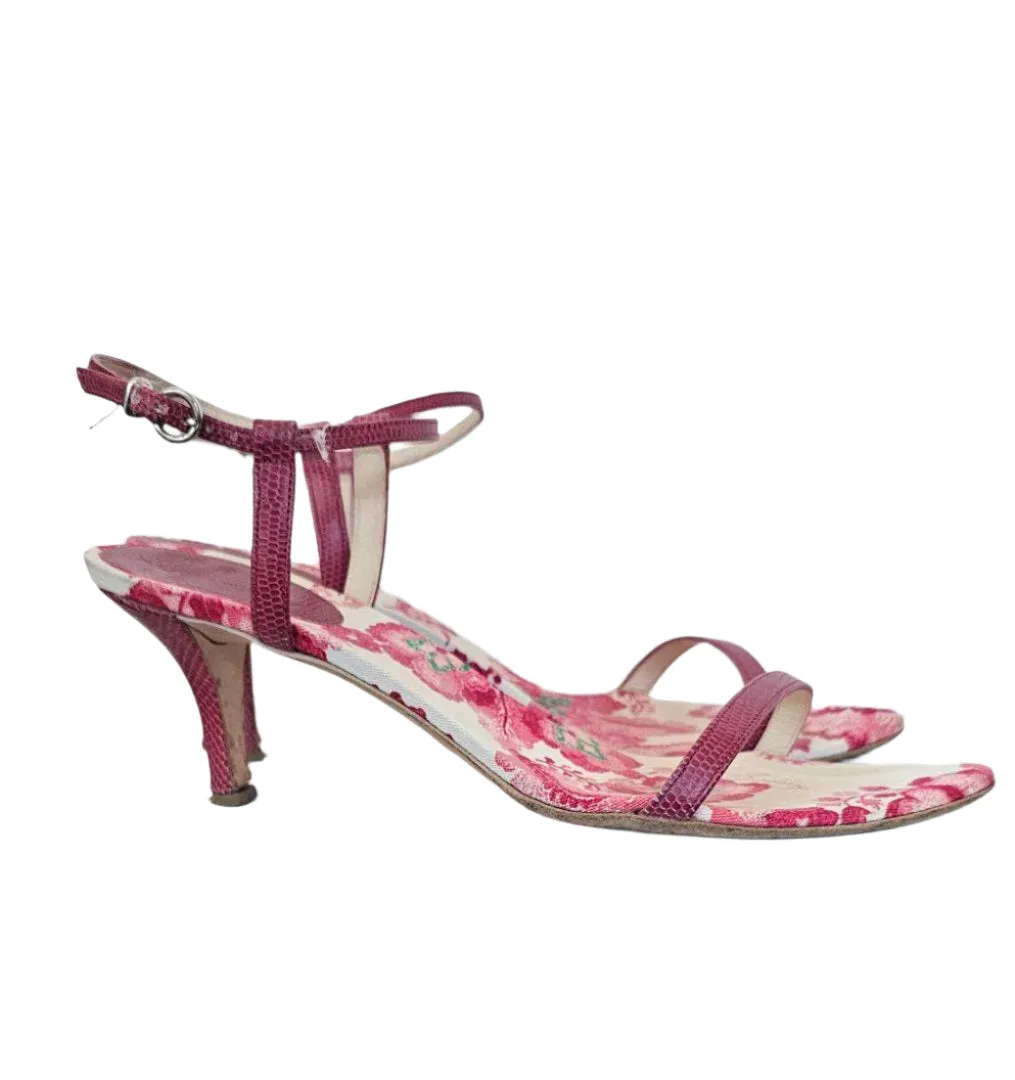 burberry floral kitten heels (size 8.5)