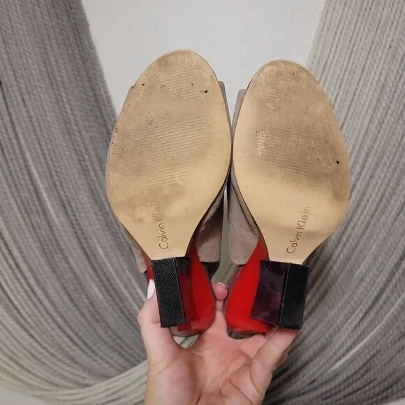 Calvin Klein &quot;Gilliane&quot; Sling Back Heels Sz 8.5