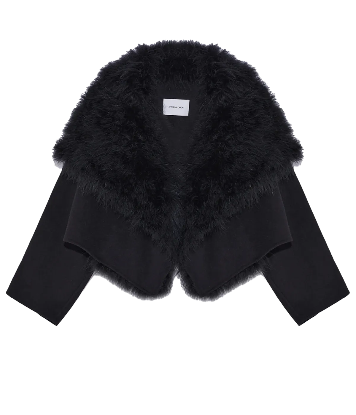 Cashmere Feather Jacket in Noir