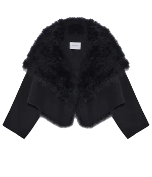 Cashmere Feather Jacket in Noir