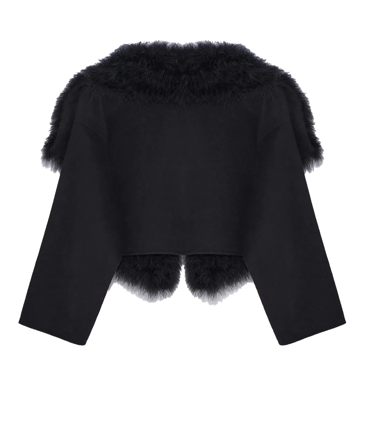 Cashmere Feather Jacket in Noir