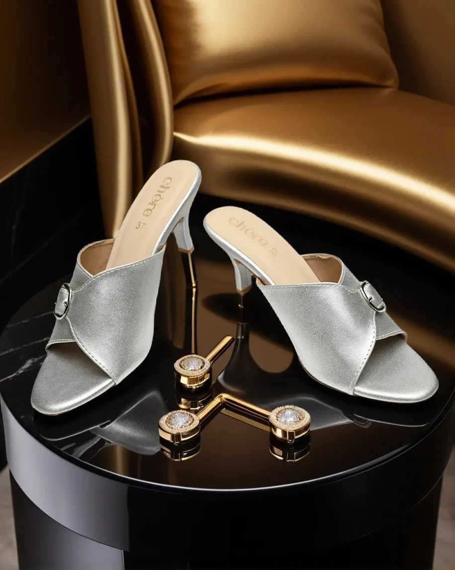 Chere Buckle Heel Mules