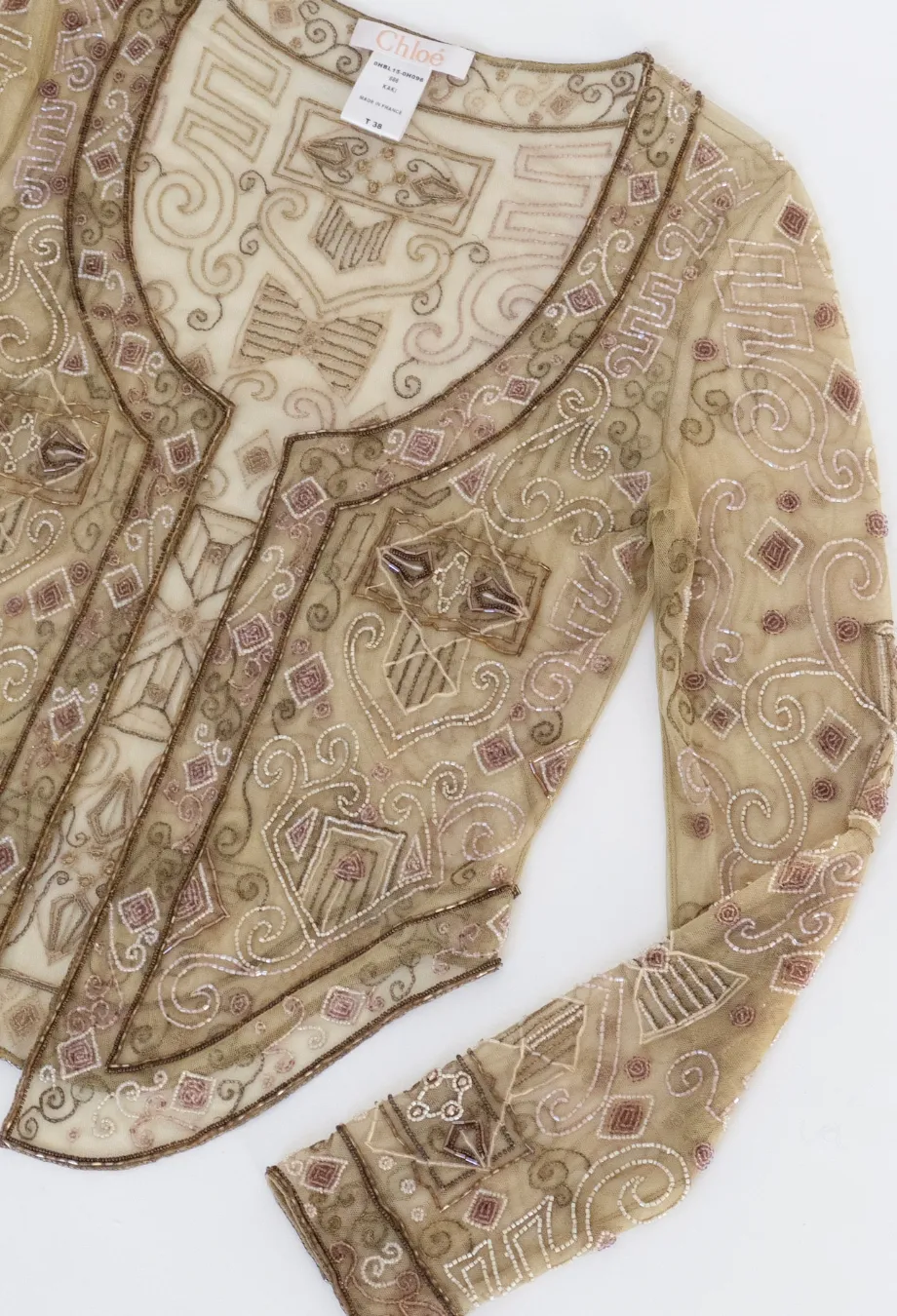 Chloe F/W 2000 Runway Beaded Top