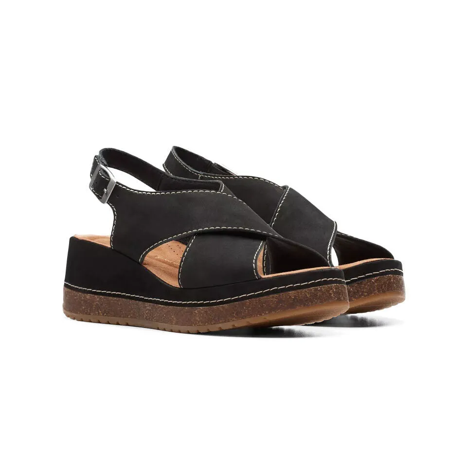Clarks Women's Kassanda Step Black Nubuck 26177299