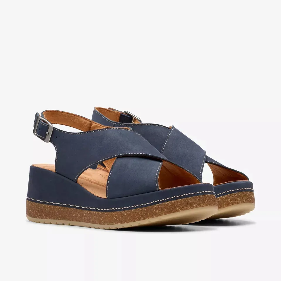 Clarks Women's Kassanda Step Navy Nubuck 26181440