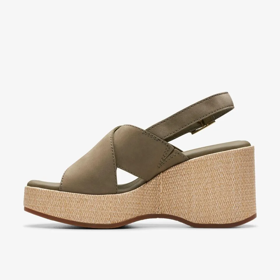 Clarks Women's Manon Wish Olive Nubuck 26176302