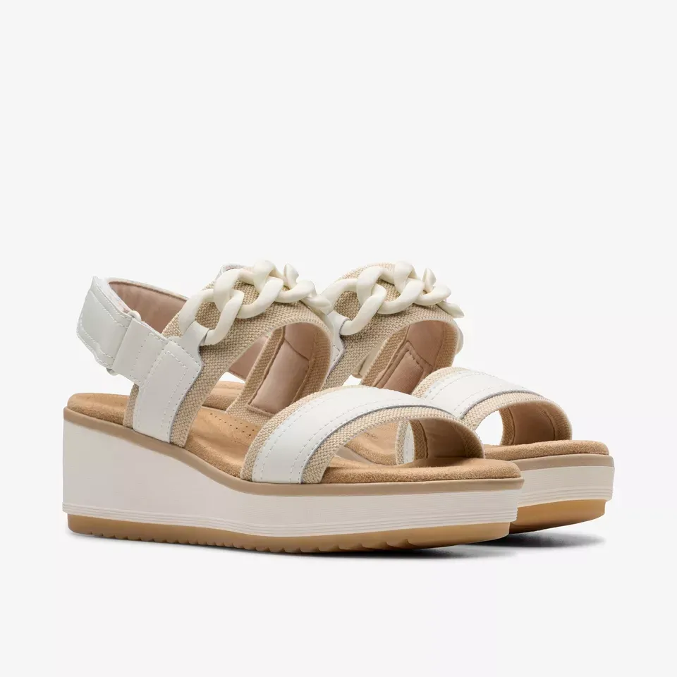 Clarks Women's Wrenly Eve Off White Leather 26182086