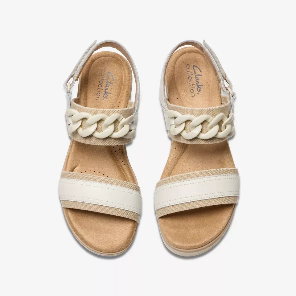 Clarks Women's Wrenly Eve Off White Leather 26182086