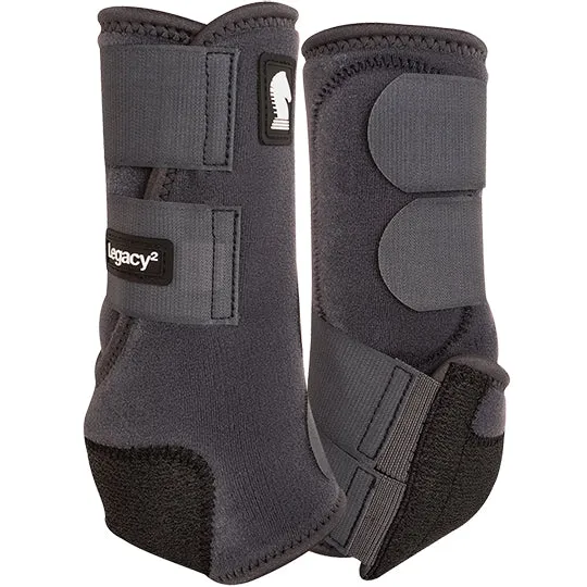 Classic Equine Legacy2 Front Protective Boots- Charcoal