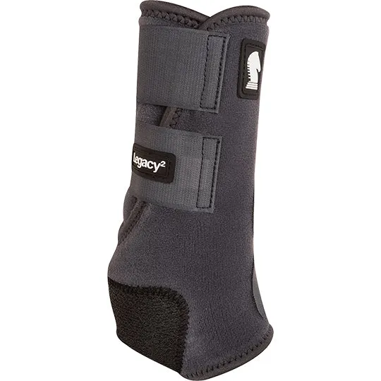Classic Equine Legacy2 Front Protective Boots- Charcoal