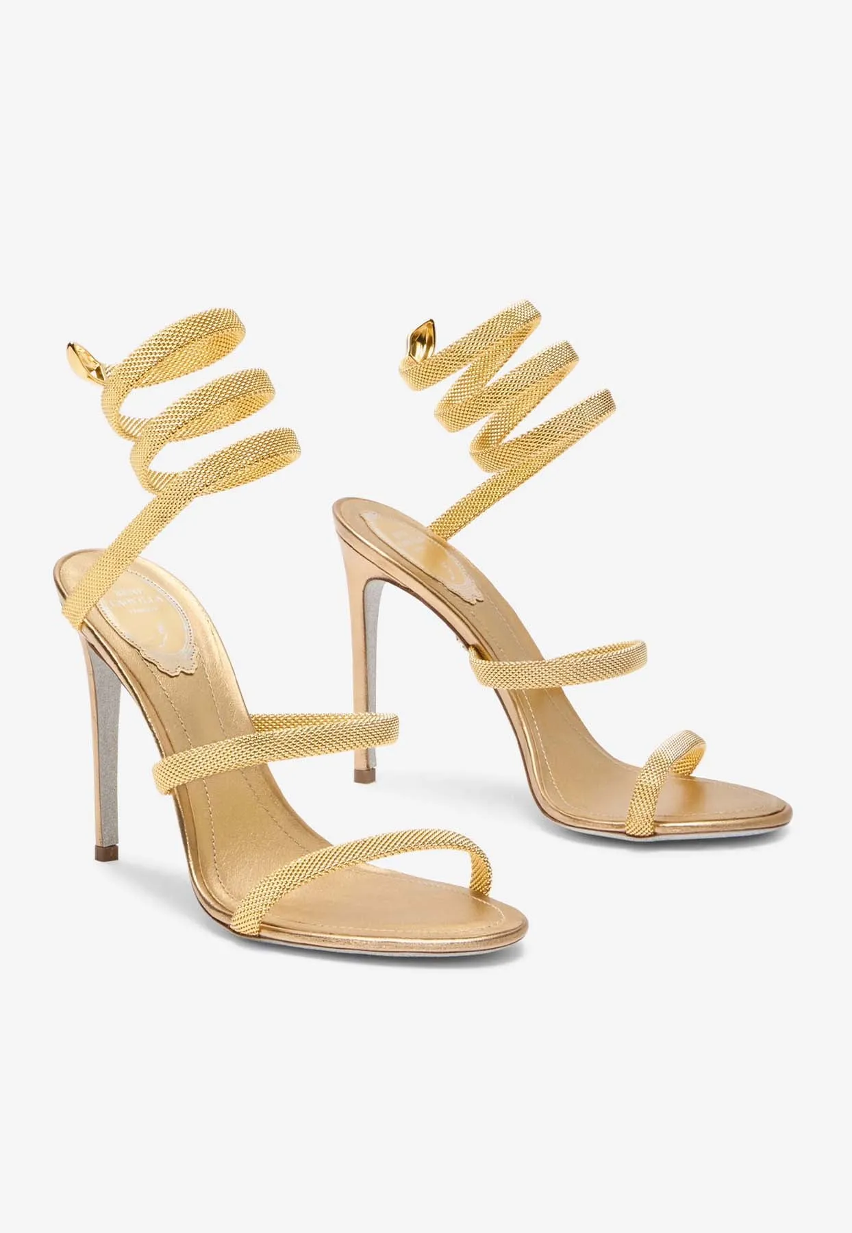 Cleo 105 Trigold Sandals with Serpent-Finish