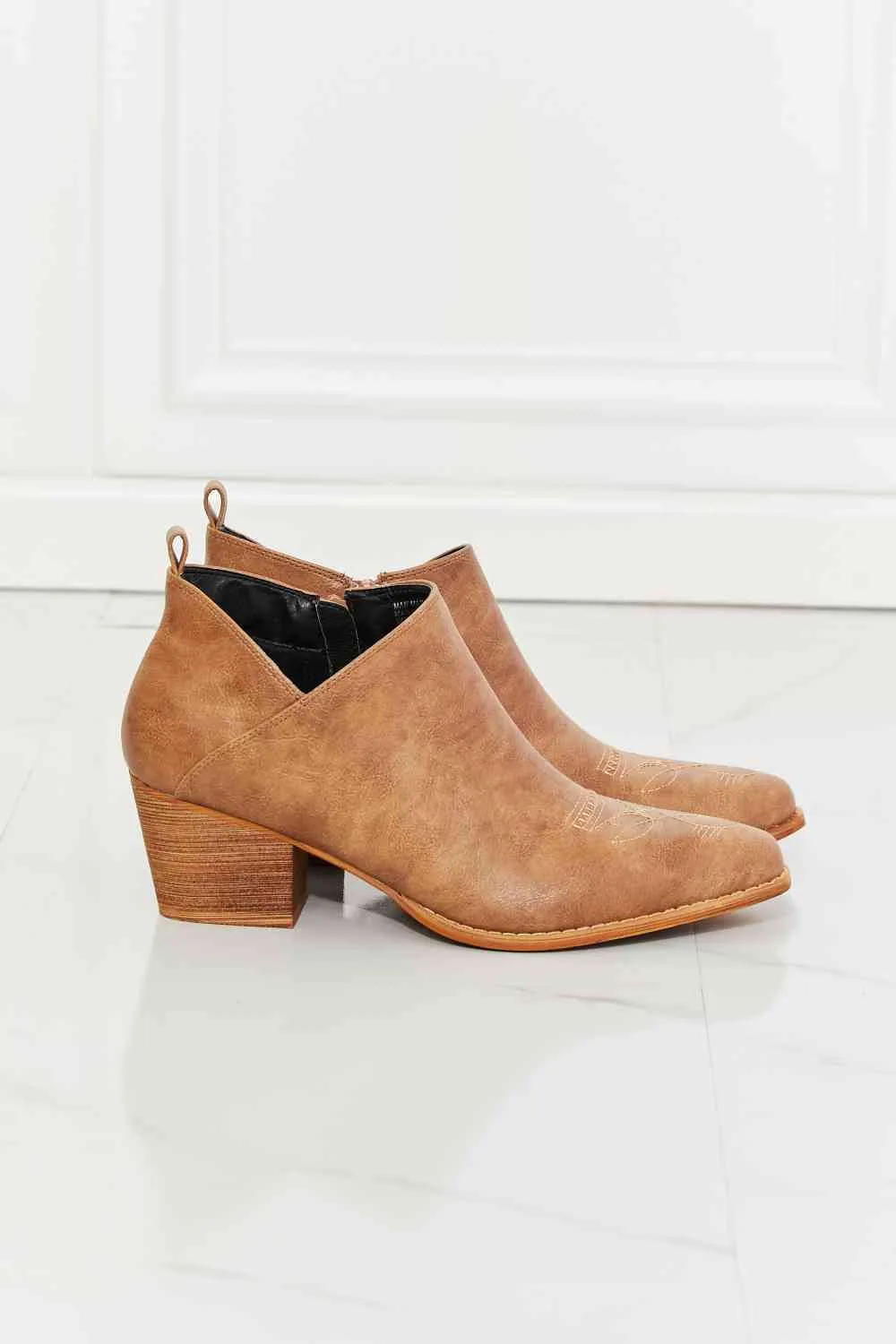 Cowboy Bootie in Caramel