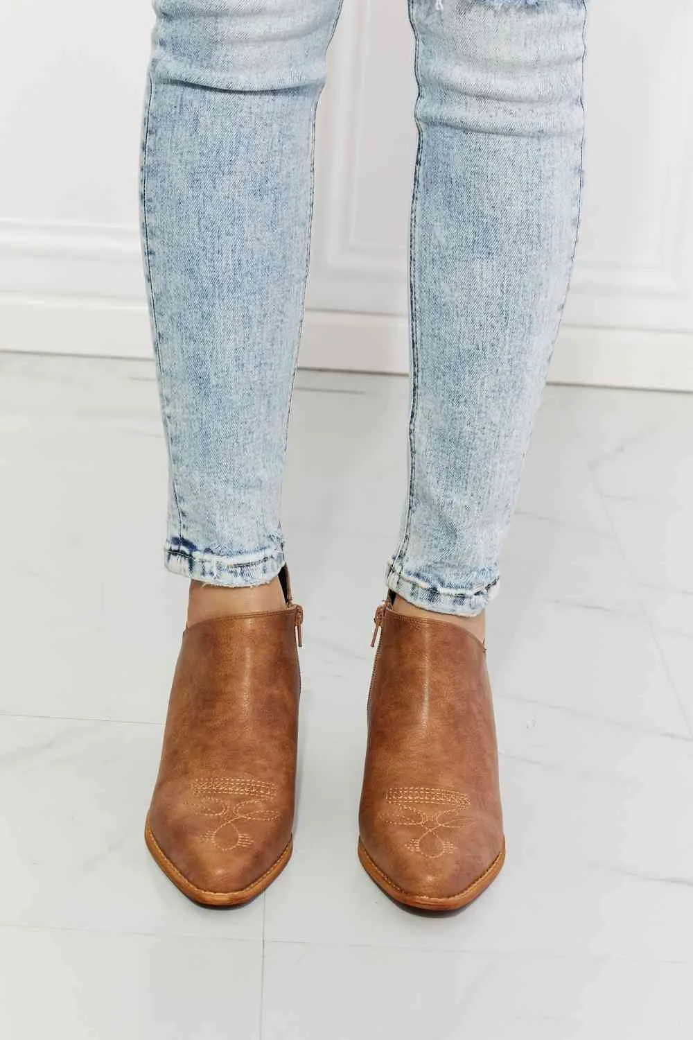 Cowboy Bootie in Caramel