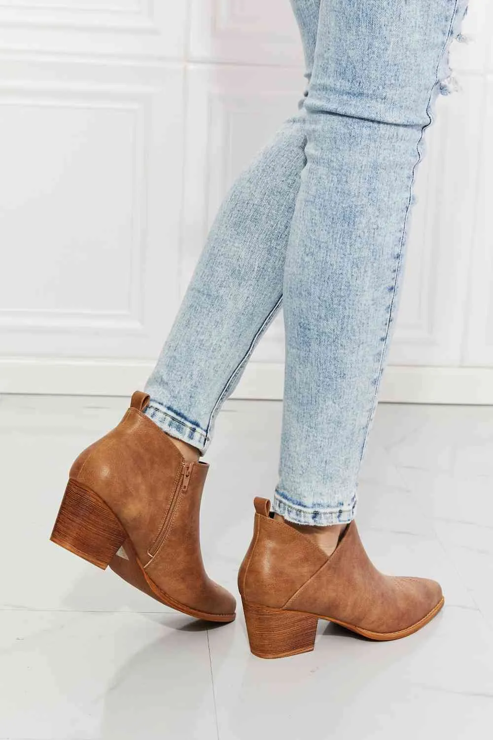Cowboy Bootie in Caramel