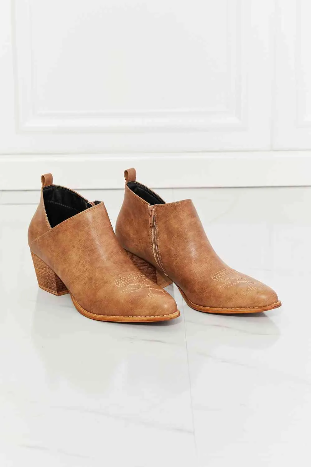 Cowboy Bootie in Caramel