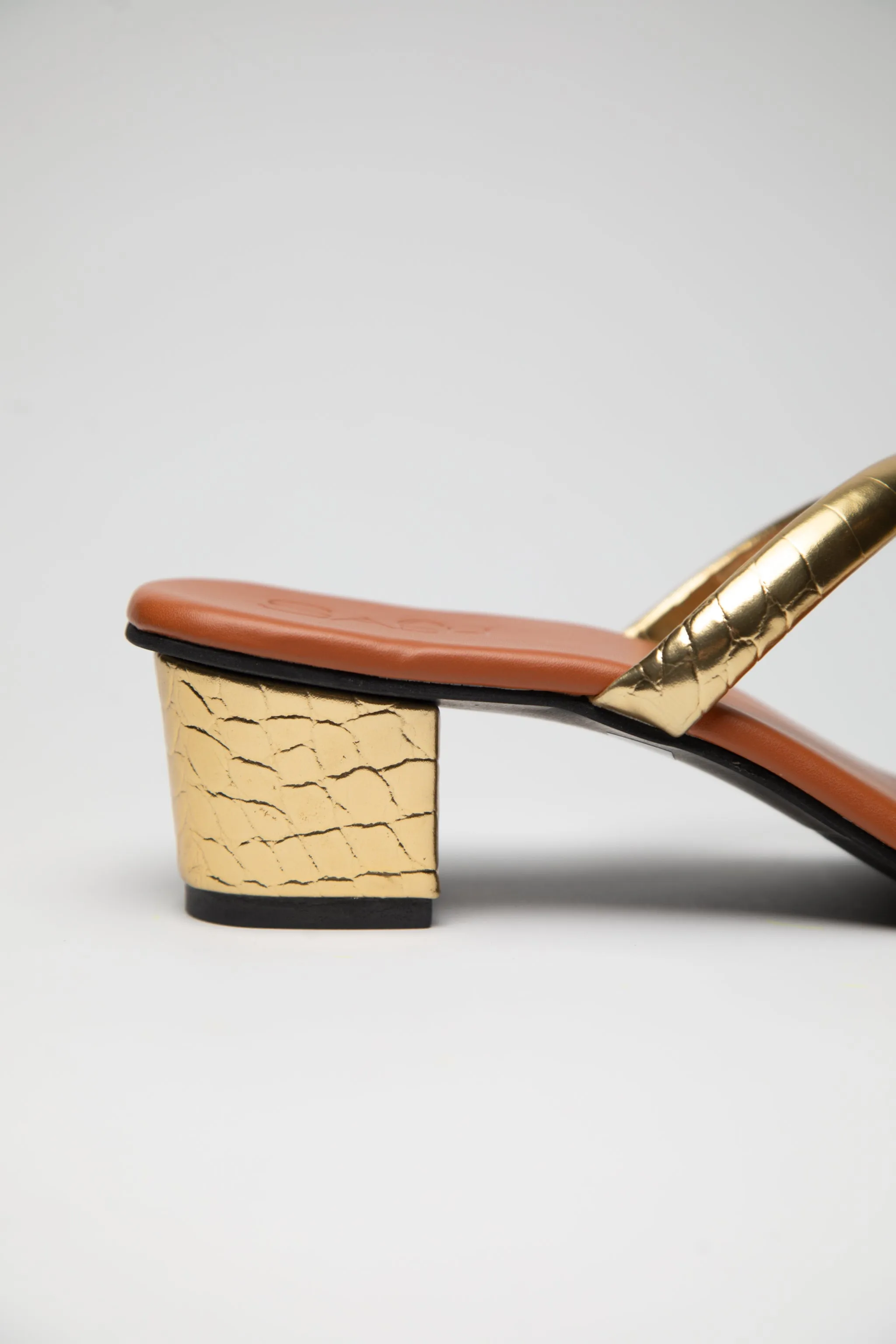 Cross Strapped Blocks - Gold