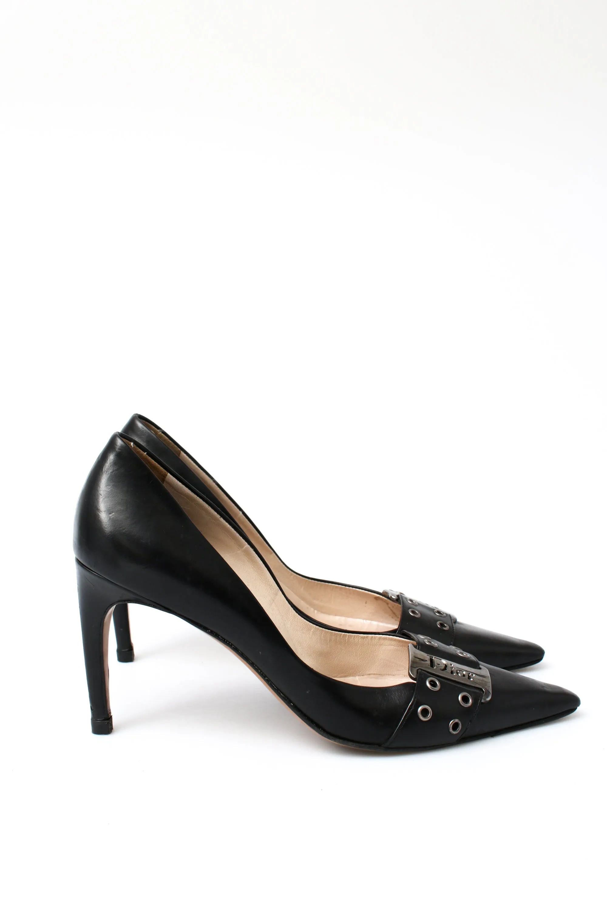 Dior Leather Buckle Heels