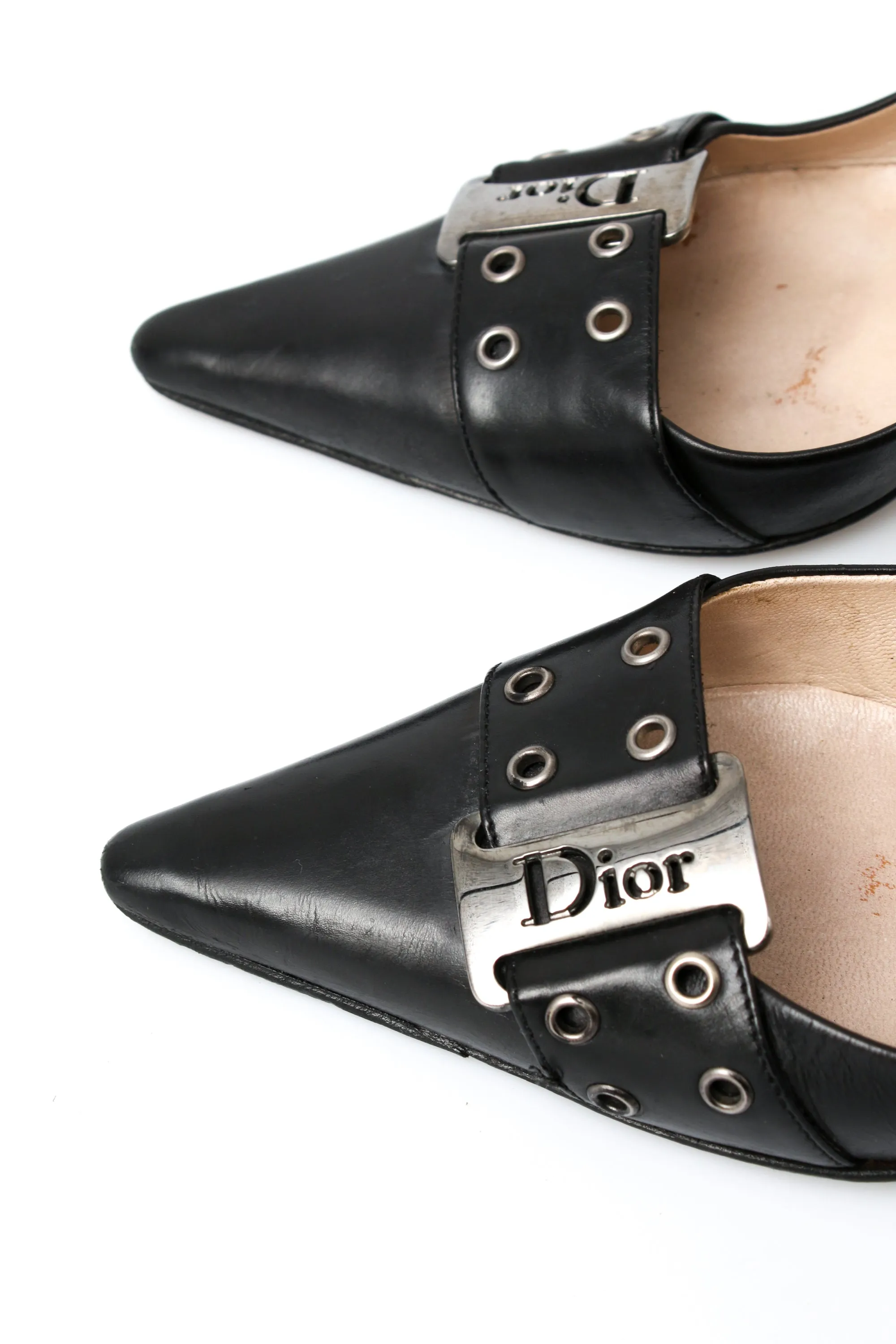 Dior Leather Buckle Heels