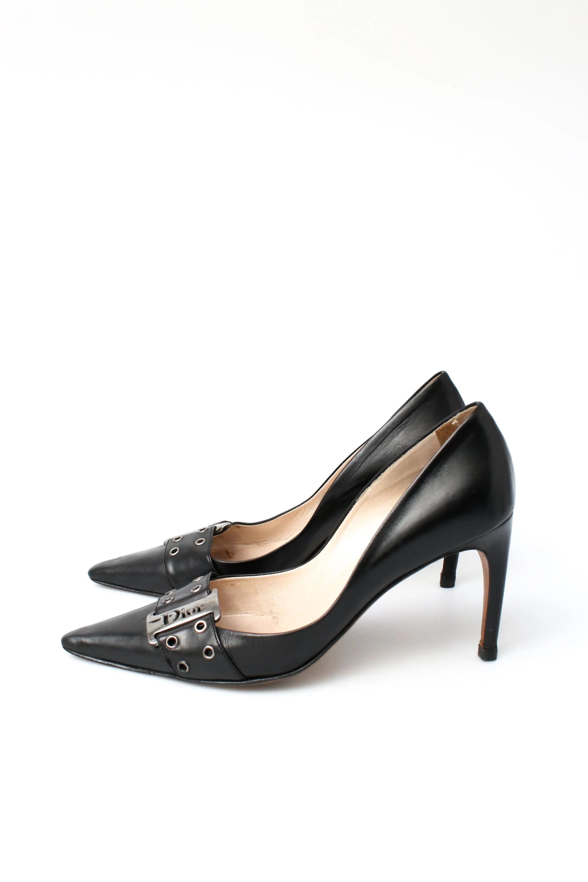 Dior Leather Buckle Heels