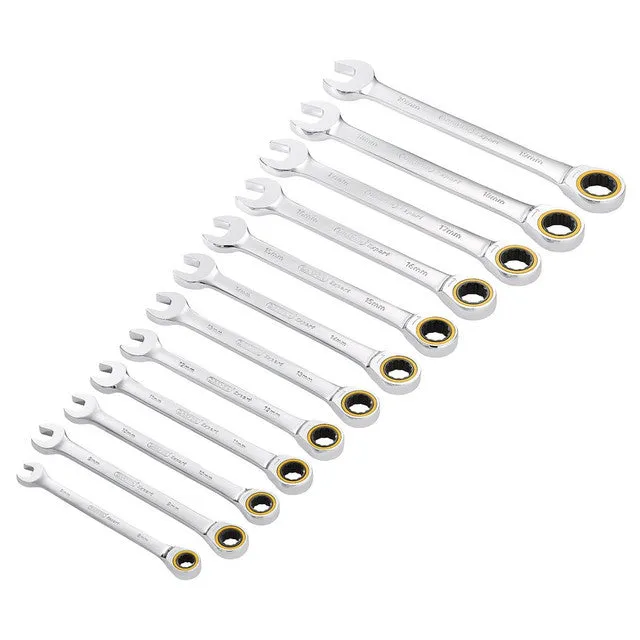 Draper Tools Expert HI-TORQ® Metric Ratchet Combination Spanner Set (12 Piece)