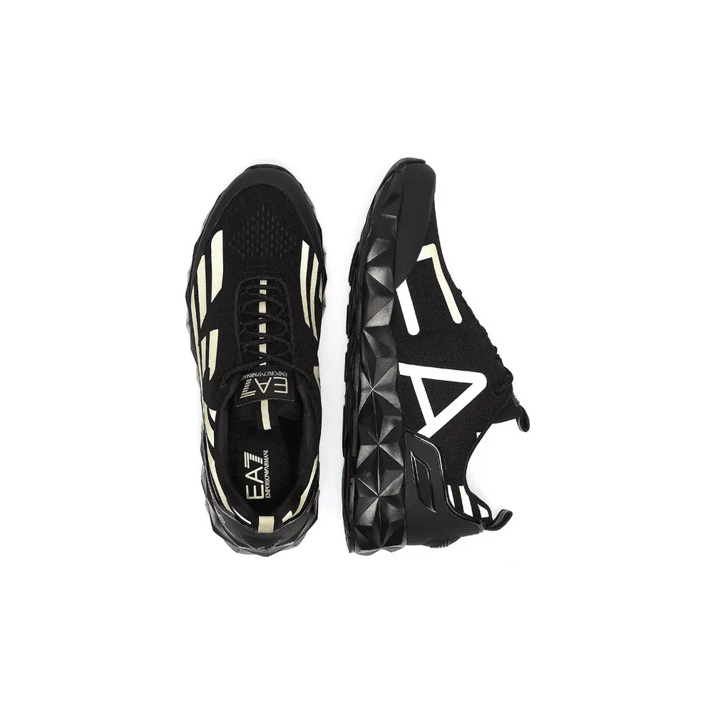 EA7 Emporio Armani X8X033 Woven Sneaker Triple Black/Gold