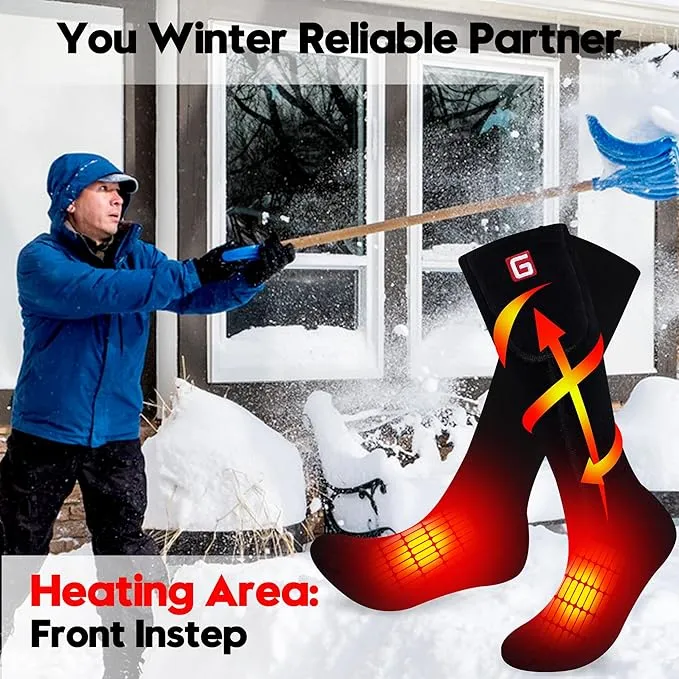 Electric Heated Socks Rechargebale Battery Powered Heating Socks for Men Women,Winter Thermal Insulated Thick Sox Kit for Chronically Cold Feet,Novelty Sports Hunting Hiking Skiing Foot Warmer Socks